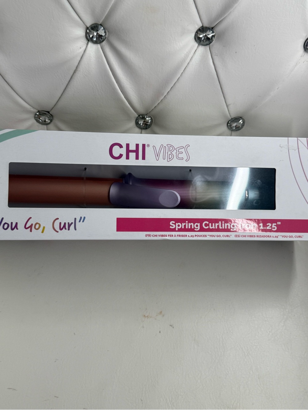 CHI Vibes 1.25" Spring Curling Iron - Purple and Copper